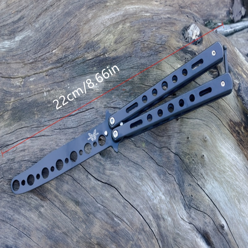 Colorful Steel Butterfly Folding Knife, Unbladed Practice Comb Shake Knife - Wholesale