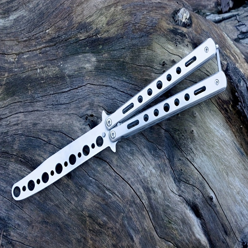 Colorful Steel Butterfly Folding Knife, Unbladed Practice Comb Shake Knife - Wholesale