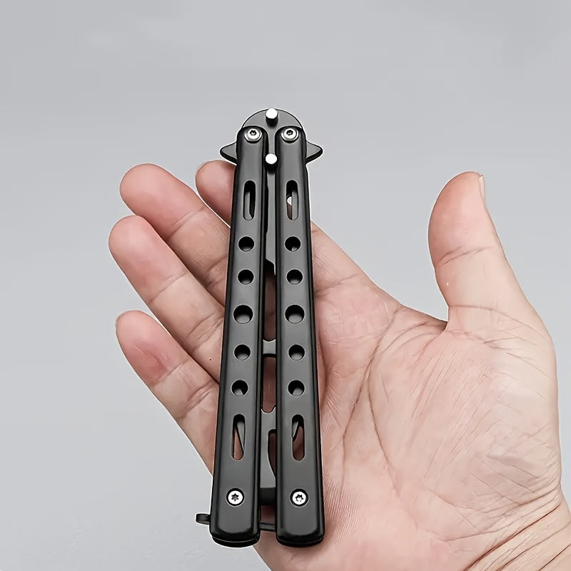 1pc, Stainless steel butterfly knife Bottle opener, practice knife, folding knife, multifunctional beer bottle opener wrench tool, suitable for bars, parties, camping, fishing, festivals - portable metal bottle opener without