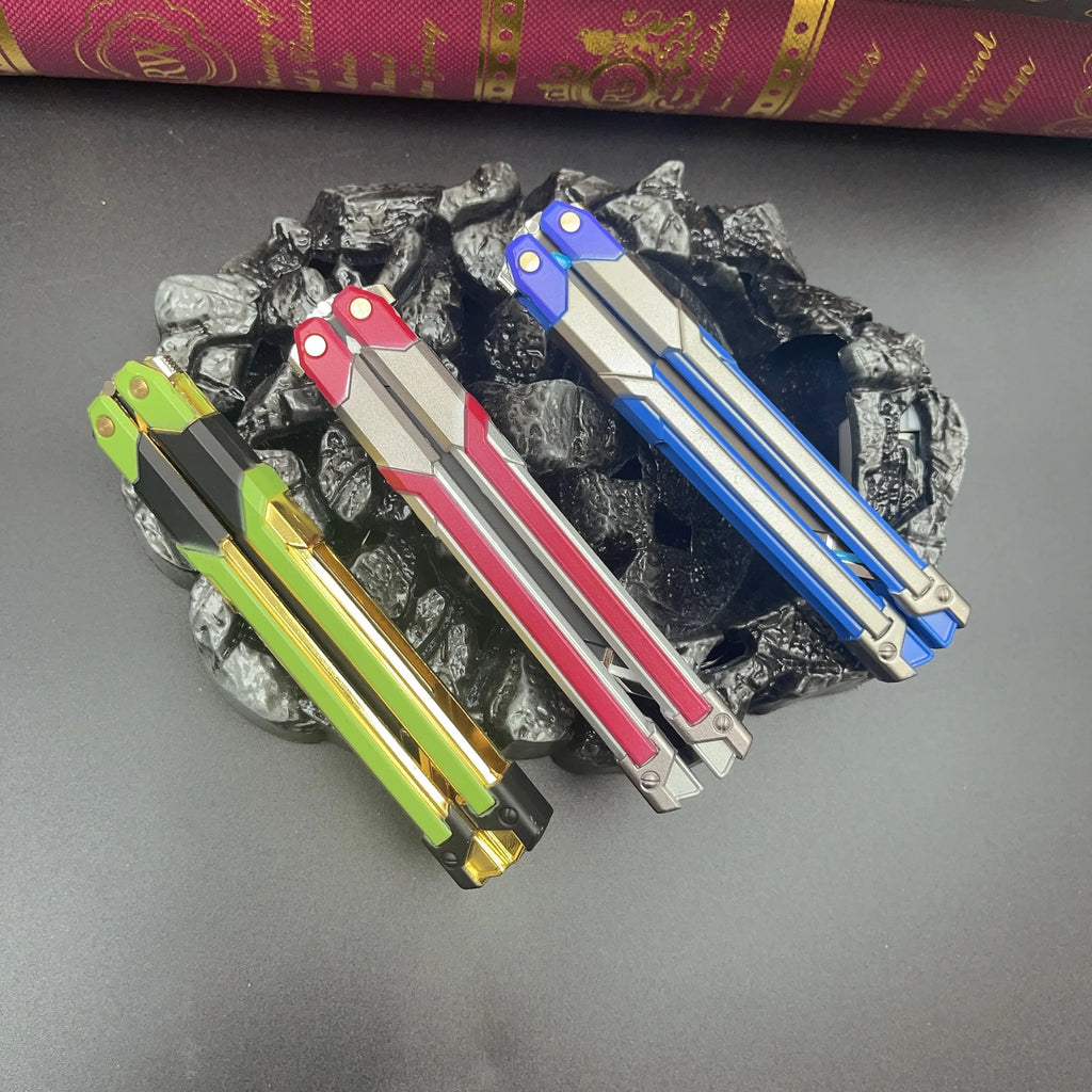 Valorant Game Merch Craft Toy, 20 cm (7.8 inches), Foldable RGX Butterfly Knife, Zinc Alloy Metal, Comes with Sheath, Non-Sharp