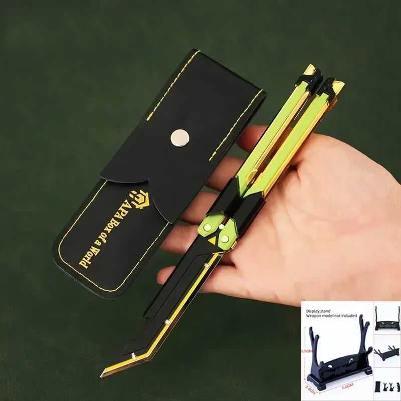 Valorant Game Merch Craft Toy, 20 cm (7.8 inches), Foldable RGX Butterfly Knife, Zinc Alloy Metal, Comes with Sheath, Non-Sharp
