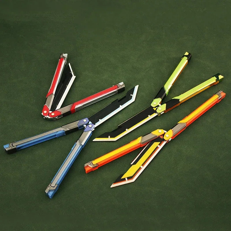 Hot Valorant Game Merch Craft Toy, 20 Cm (7.8 Inches), Foldable RGX Butterfly Knife, Zinc Alloy Metal, Comes with Sheath