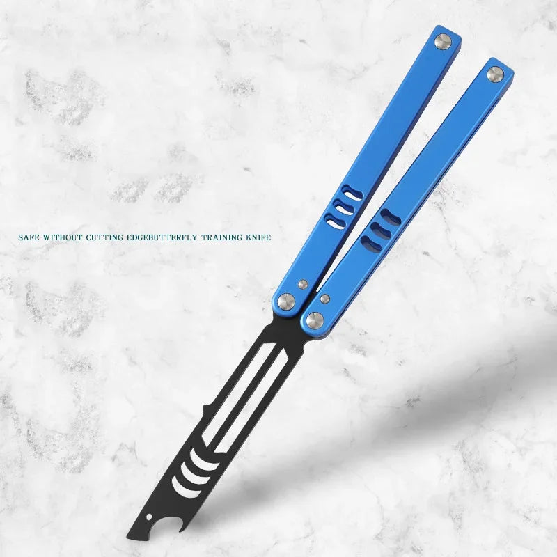 Butterfly Knife Trainer Multifunctional Folding Knife Portable Training Butterfly Knife Opener for Bottle Uncut