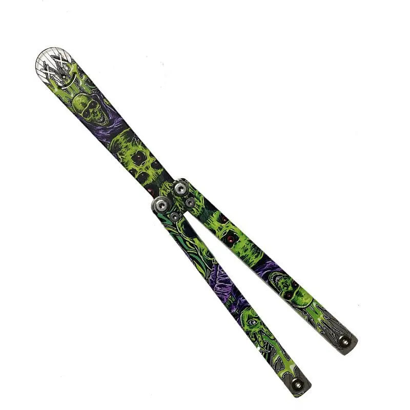 Plastic Butterfly Knife for Beginners, Swinging Hands, Fancy Plastic Butterfly Knife, UV Printing