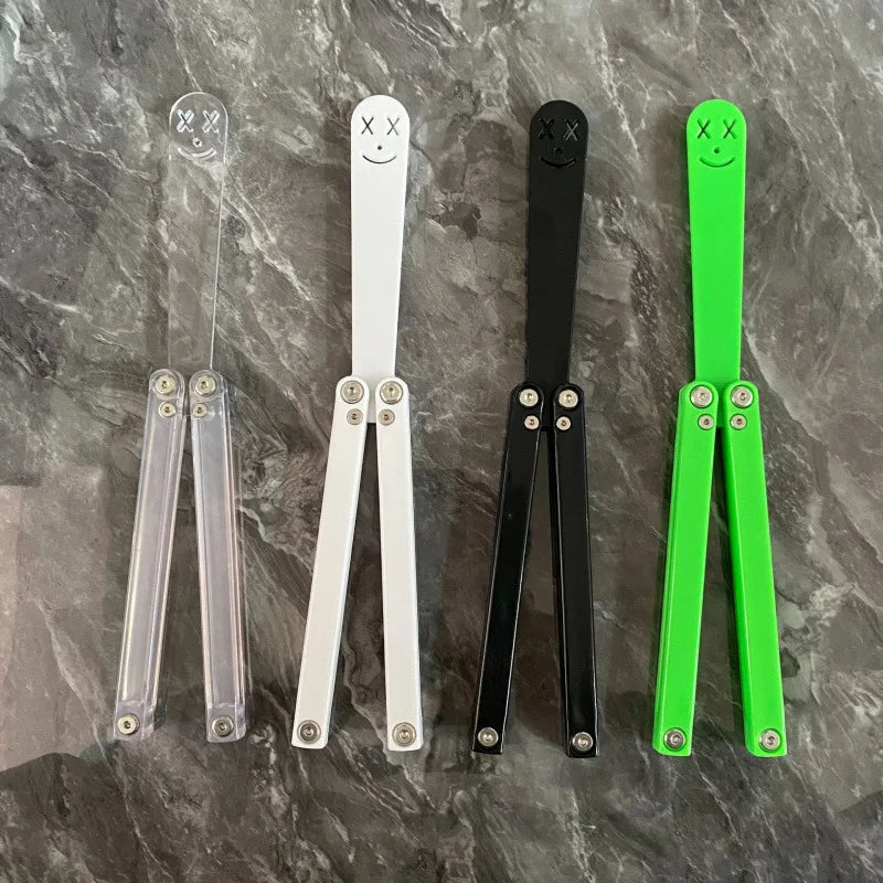 Plastic Butterfly Knife for Beginners, Swinging Hands, Fancy Plastic Butterfly Knife, UV Printing