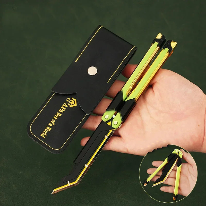Valorant Game Merch Craft Toy, 20 cm (7.8 inches), Foldable RGX Butterfly Knife, Zinc Alloy Metal, Comes with Sheath, Non-Sharp