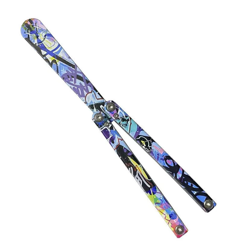 Plastic Butterfly Knife for Beginners, Swinging Hands, Fancy Plastic Butterfly Knife, UV Printing