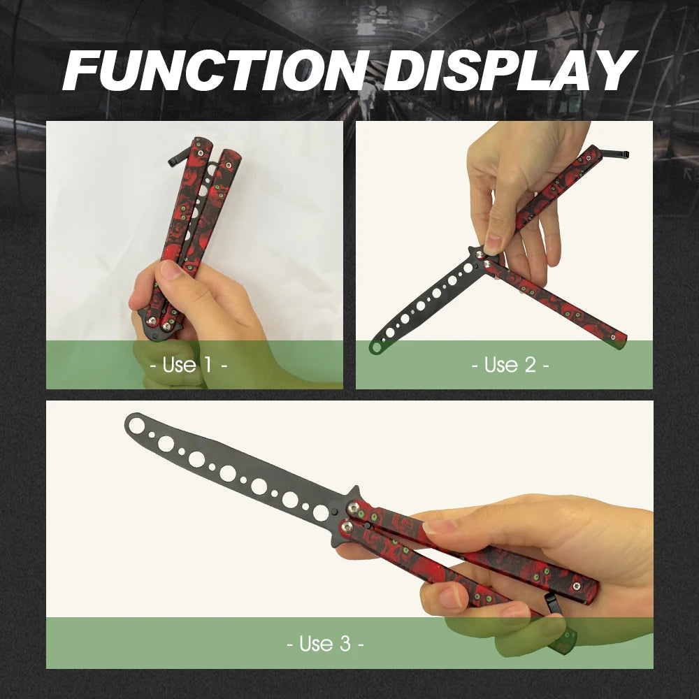 Portable Pocket Butterfly Training Knife, Foldable Outdoor Hand Movement Training Tool Men's Christmas Gift