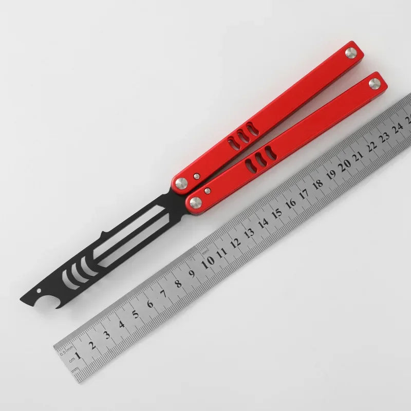 Butterfly Knife Trainer Multifunctional Folding Knife Portable Training Butterfly Knife Opener for Bottle Uncut