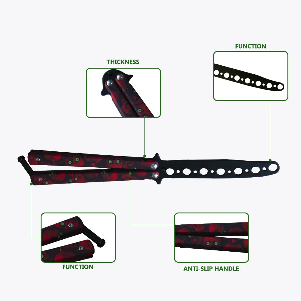 Portable Pocket Butterfly Training Knife, Foldable Outdoor Hand Movement Training Tool Men's Christmas Gift