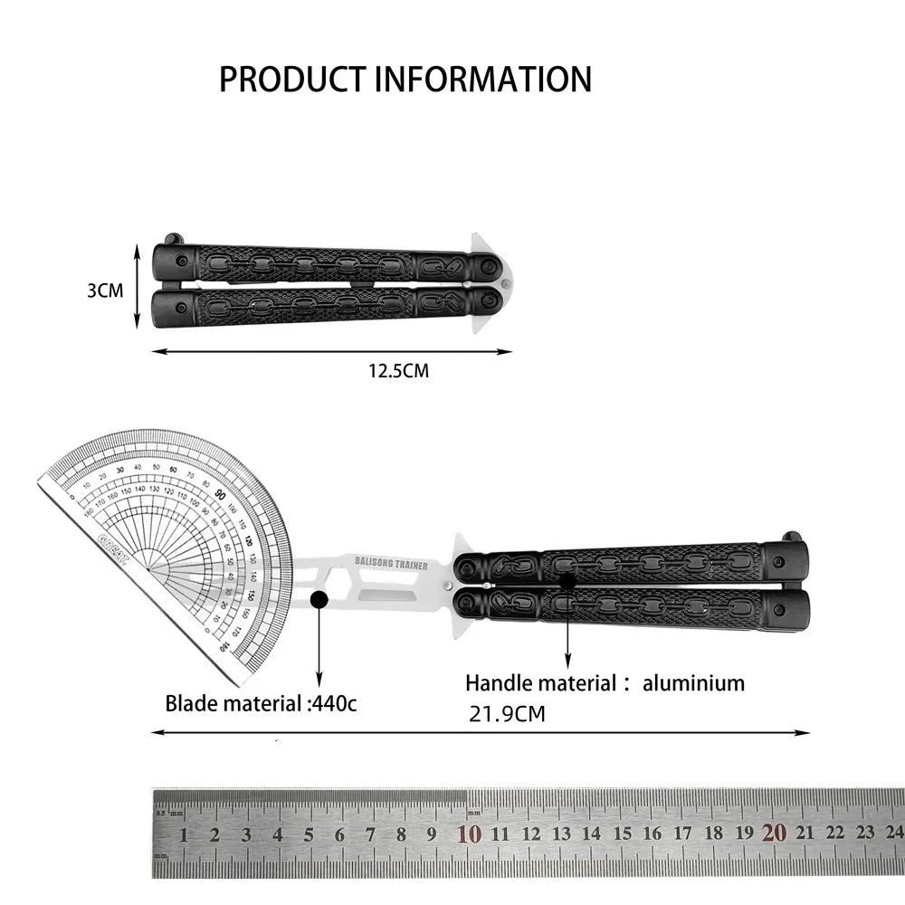Portable Trainer Folding Butterfly Knife CSGO Stainless Steel Pocket Knife for Outdoor Tactical Huning Camping Tools
