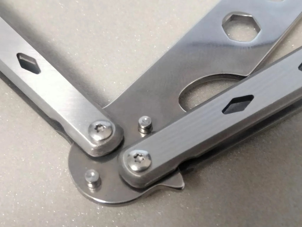 Stainless Steel Butterfly Folding Knife Tool for Trainer Practicing Flipping Blunt No Edge Lightweight Spaner Tool T2514