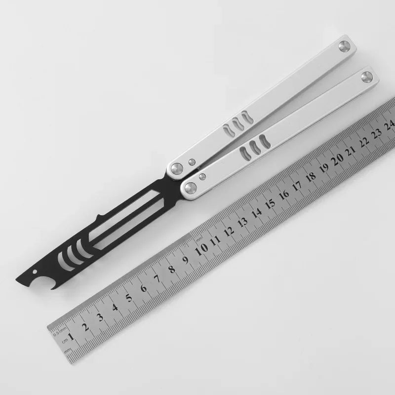 Butterfly Knife Trainer Multifunctional Folding Knife Portable Training Butterfly Knife Opener for Bottle Uncut