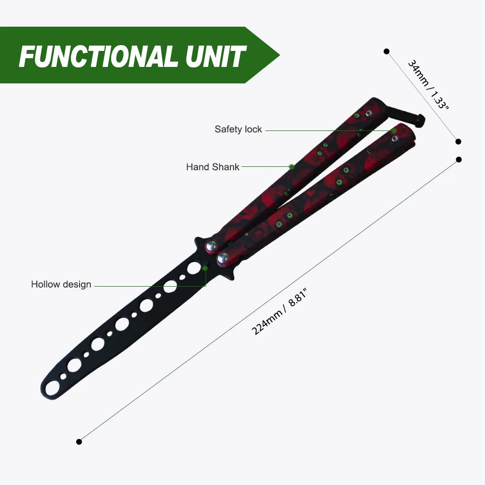 Portable Pocket Butterfly Training Knife, Foldable Outdoor Hand Movement Training Tool Men's Christmas Gift
