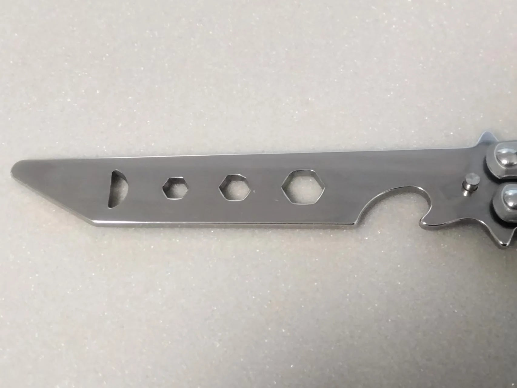 Stainless Steel Butterfly Folding Knife Tool for Trainer Practicing Flipping Blunt No Edge Lightweight Spaner Tool T2514