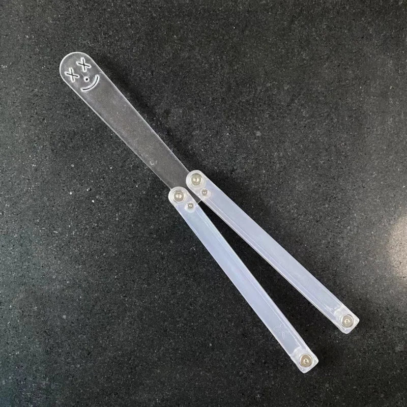 Plastic Butterfly Knife for Beginners, Swinging Hands, Fancy Plastic Butterfly Knife, UV Printing