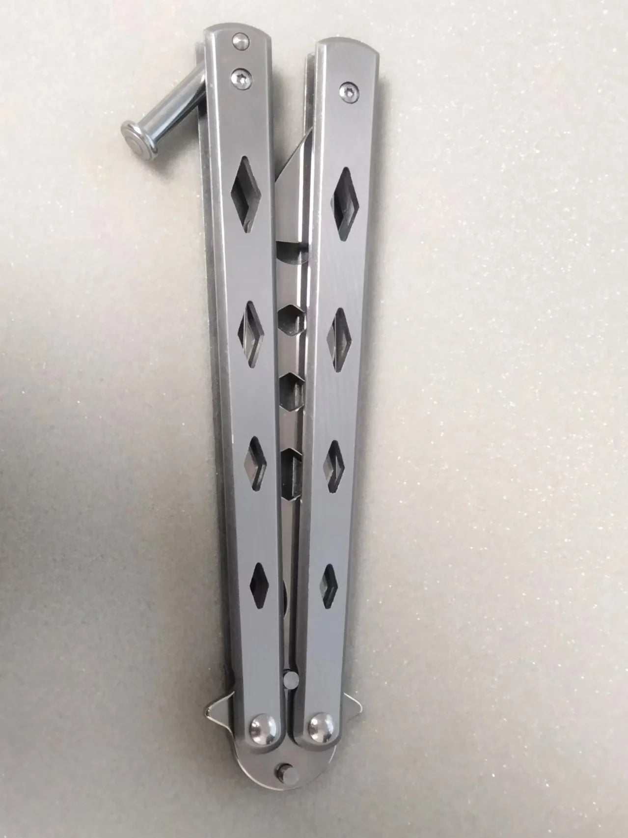 Stainless Steel Butterfly Folding Knife Tool for Trainer Practicing Flipping Blunt No Edge Lightweight Spaner Tool T2514
