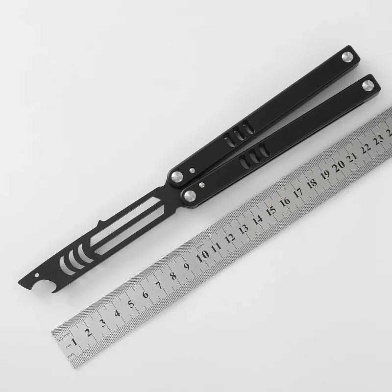 Butterfly Knife Trainer Multifunctional Folding Knife Portable Training Butterfly Knife Opener for Bottle Uncut
