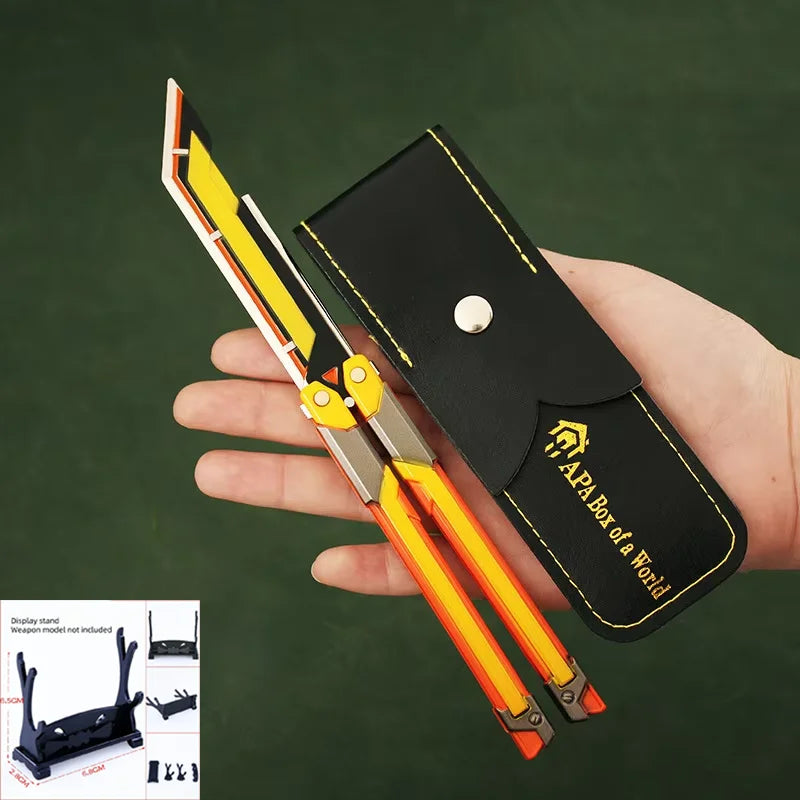 Valorant Game Merch Craft Toy, 20 cm (7.8 inches), Foldable RGX Butterfly Knife, Zinc Alloy Metal, Comes with Sheath, Non-Sharp